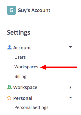 account workspace