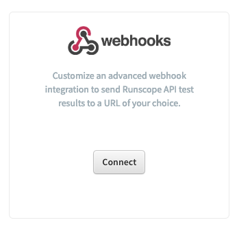 The Advanced Webhooks integration description, shown on the user Connected Services page