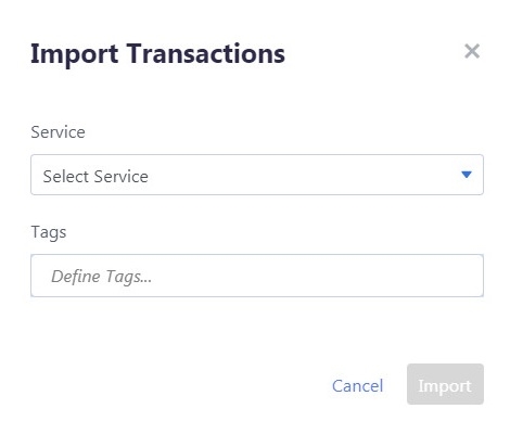 importing transactions