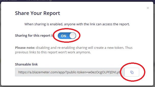 share report option