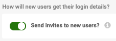 send invites to new users