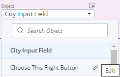 edit object button