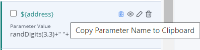 test data copy parameter name to clipboard
