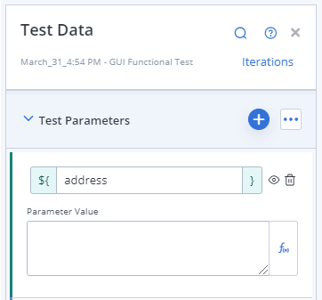 test data parameters