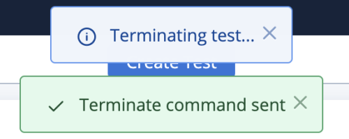 terminate test