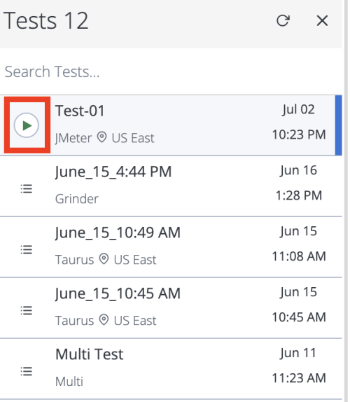 all tests list