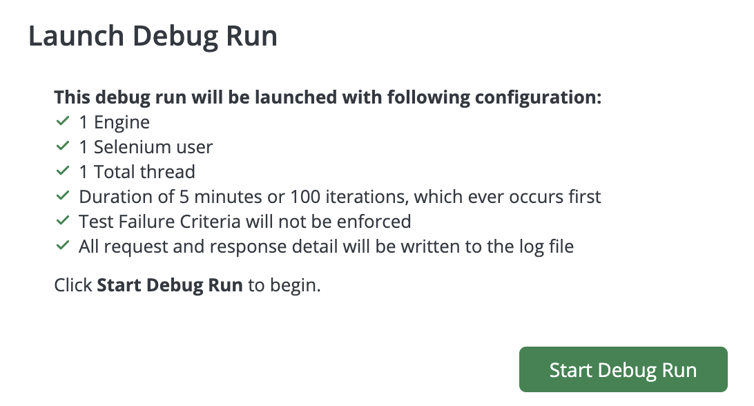 launch debug run