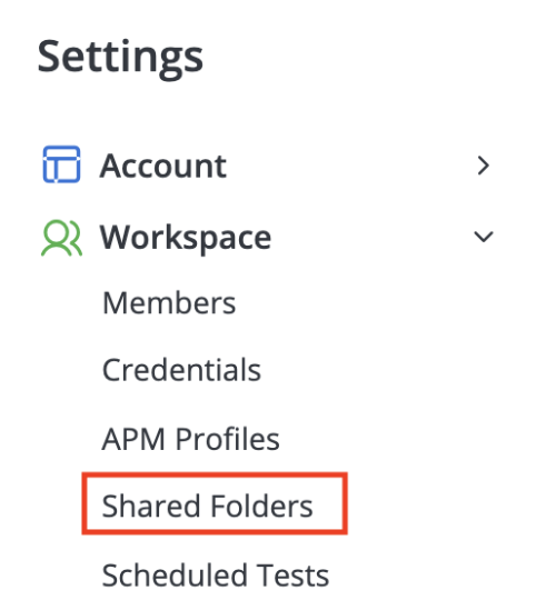 workspace shared folders