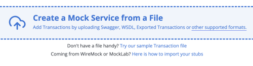 a provided mock service sample file