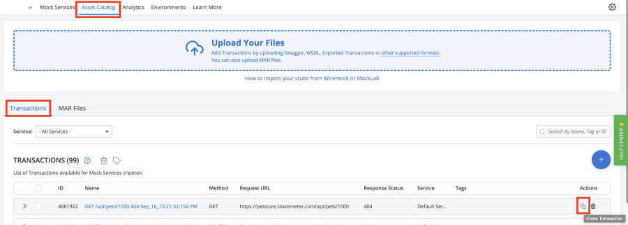 clone transactions