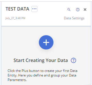 start creating test data