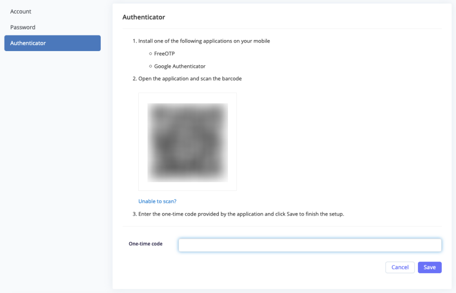 authenticator app scan barcode