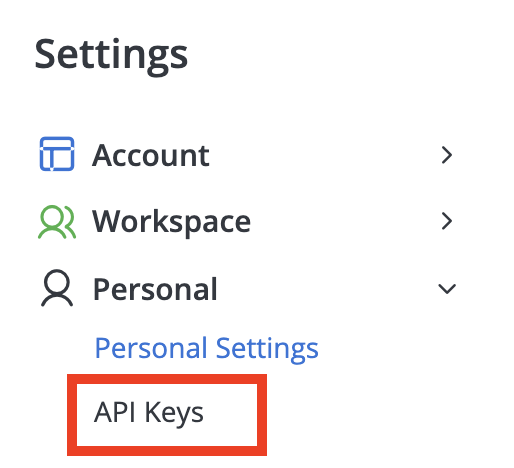 api keys