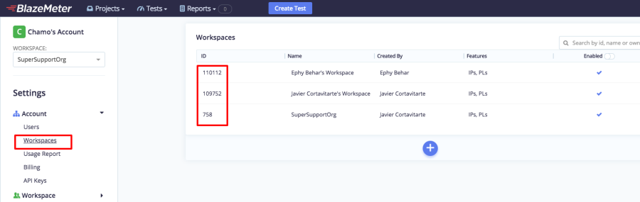 workspaces example