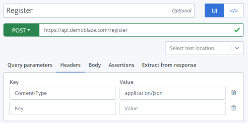api test headers