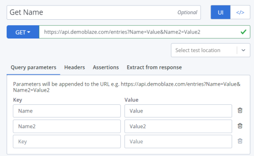 api test query parameters