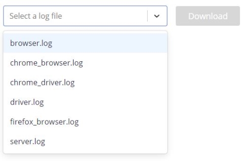 logs dropdown