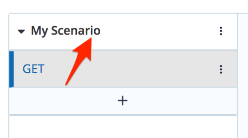 scenario settings screen