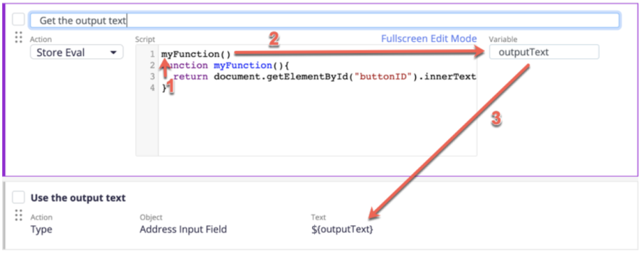 variable declaration and usage diagram