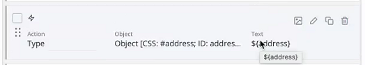 scriptless type action with variable
