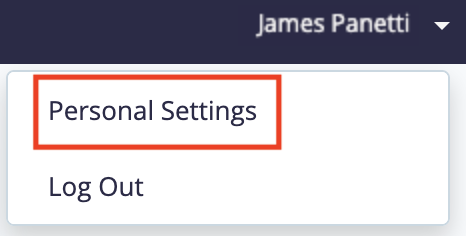 personal settings