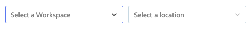 select workspace and location