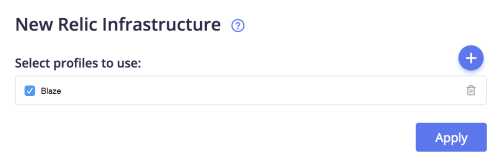 New Relic infrastructure apply profile