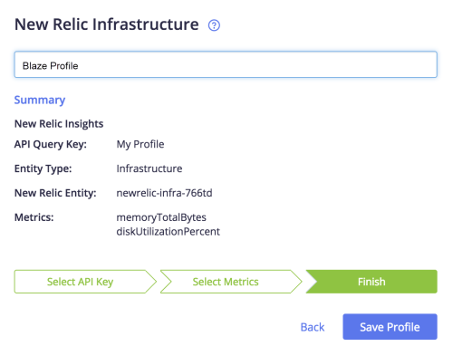 New Relice infrastructure save profile