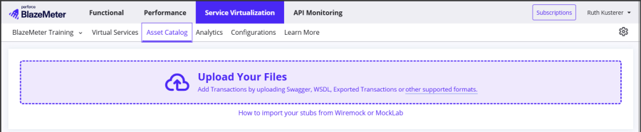 a provided virtual service sample file