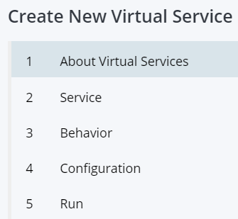 the 5 virtual service creation steps