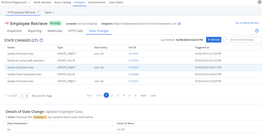 analytics for state updates