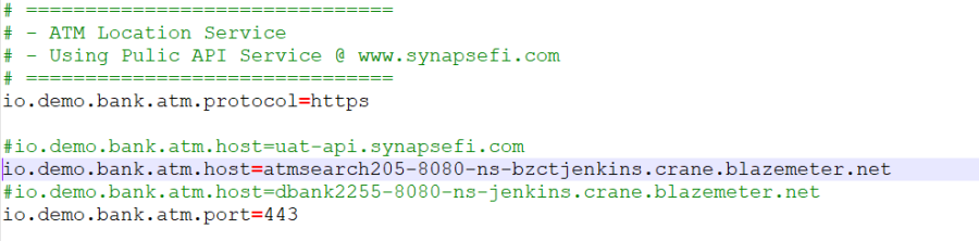 sample app digitalbank properties