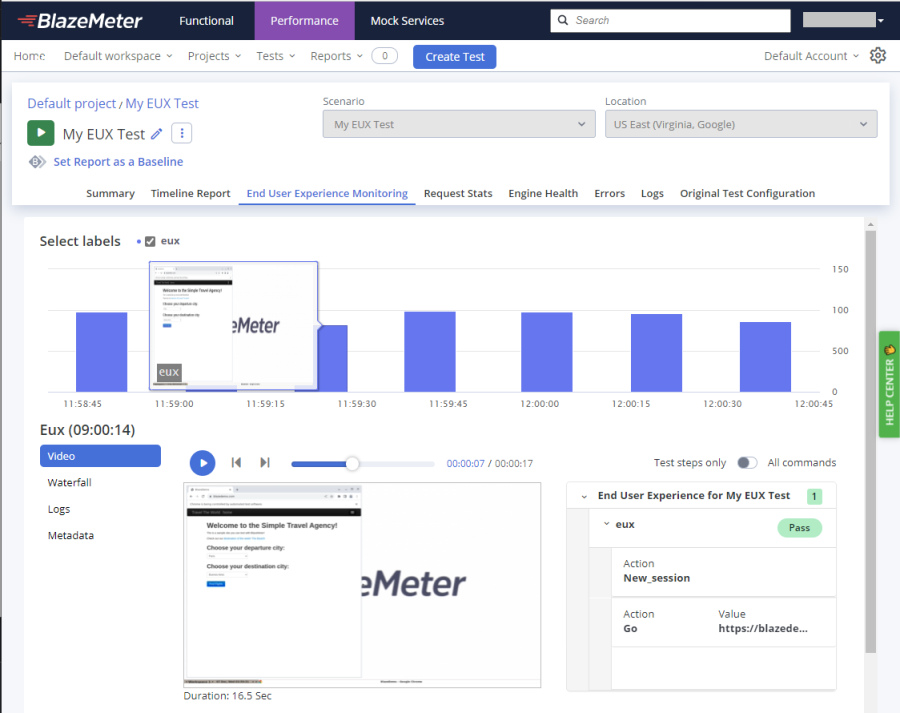 eux test report video