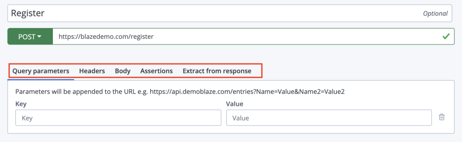 add more test parameters