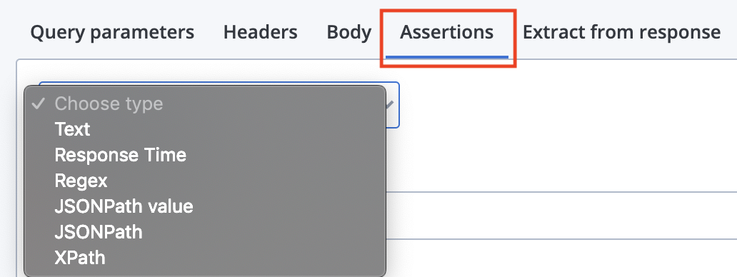 details assertions list