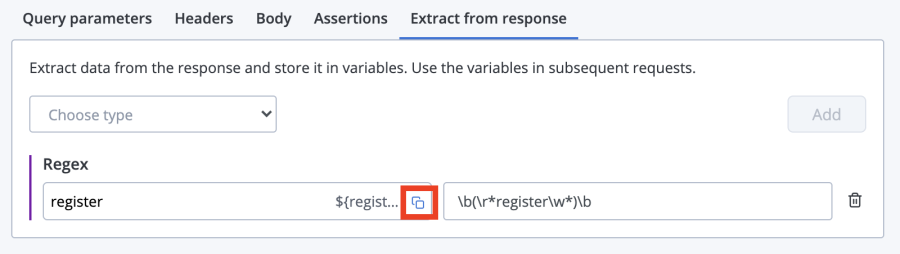 extract from response and copy