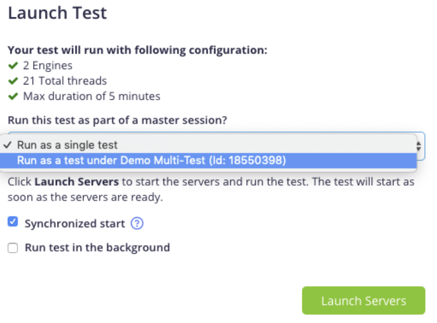 launch test config