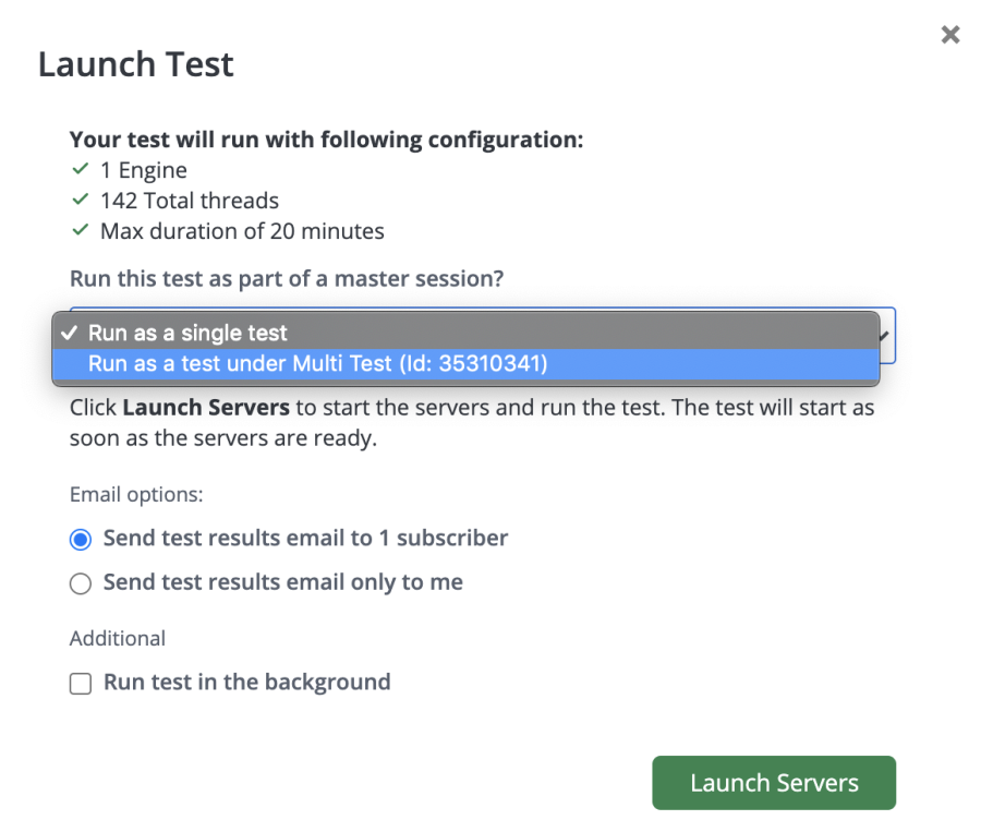 launch with multitest