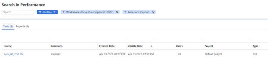 private location performance test