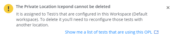 delete workspace message
