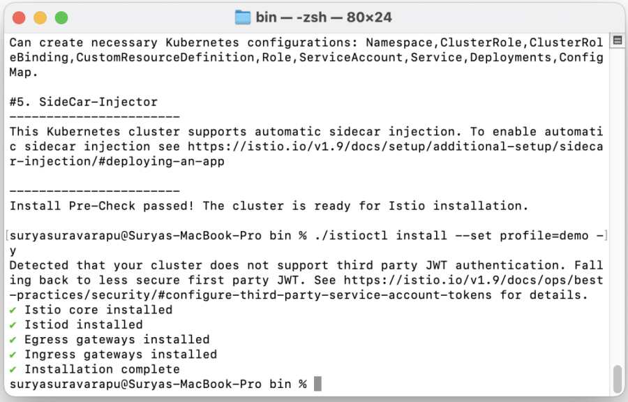 istio install set profile