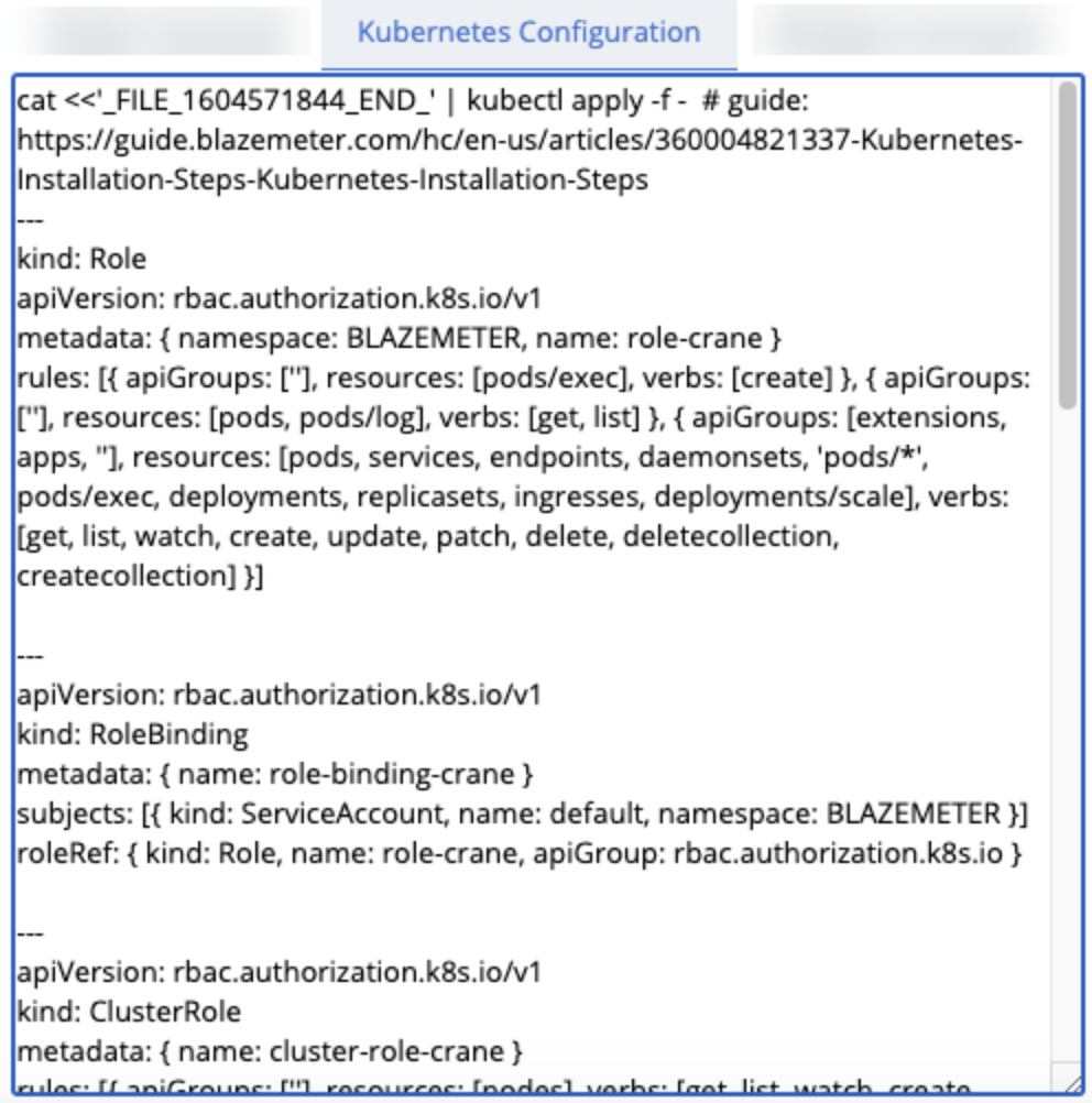 k8s config