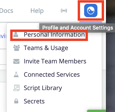 profile account settings