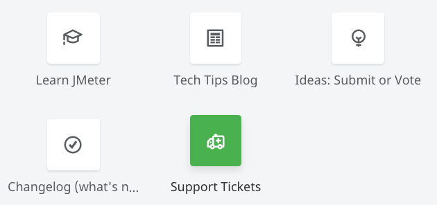 Support Tickets button