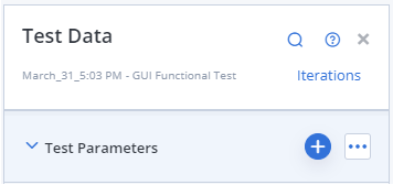 test data iterations button