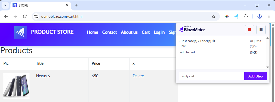 Chrome extension Add Step field for naming a test segment