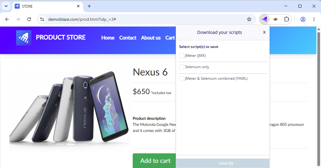 Chrome extension Download your scripts dialog